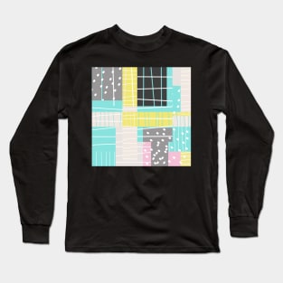 Abstract Art Dots And Stripes Long Sleeve T-Shirt